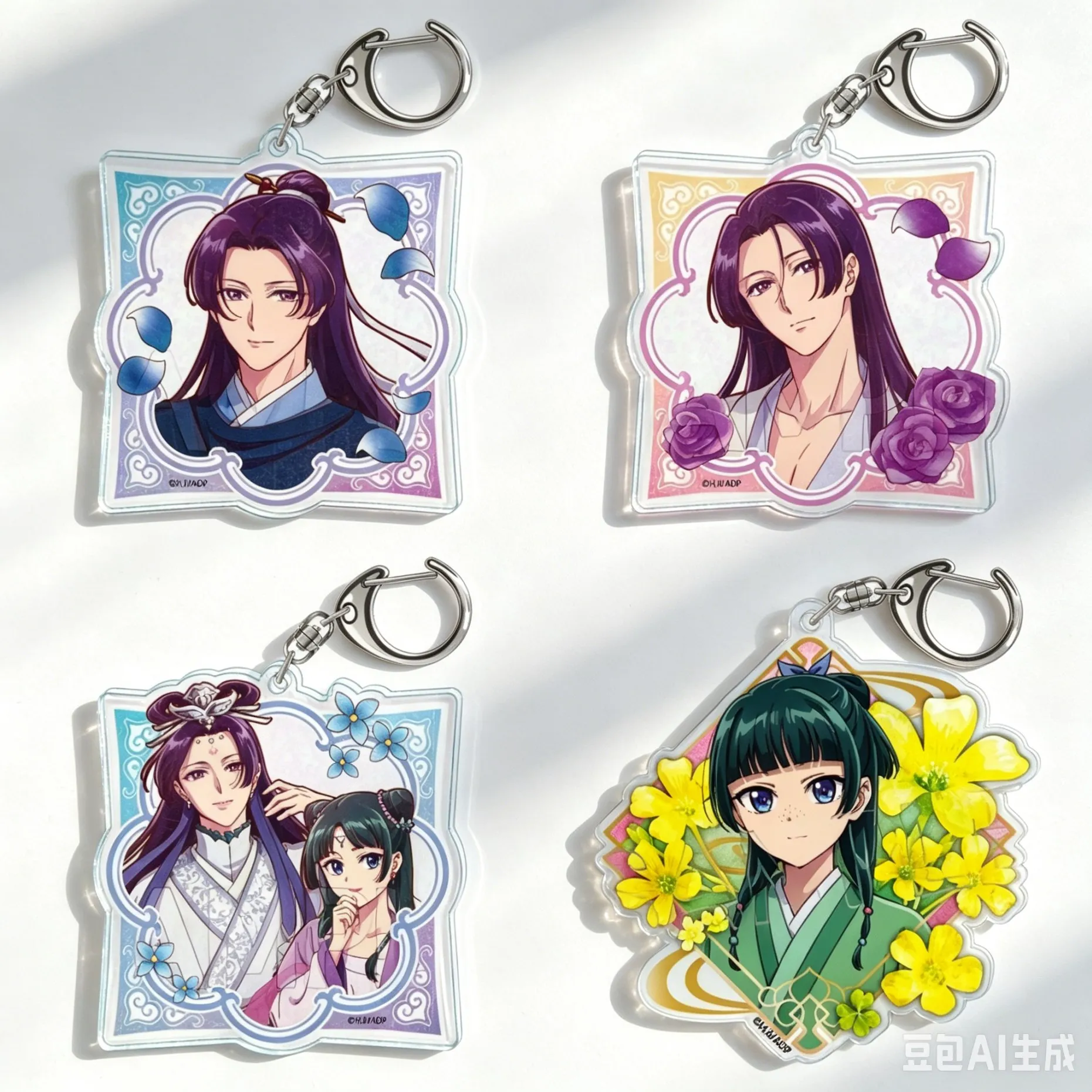 6cm Anime The Apothecary Diaries Acrylic Pendant Keychains Bag Decorations Accessories Holiday Gifts