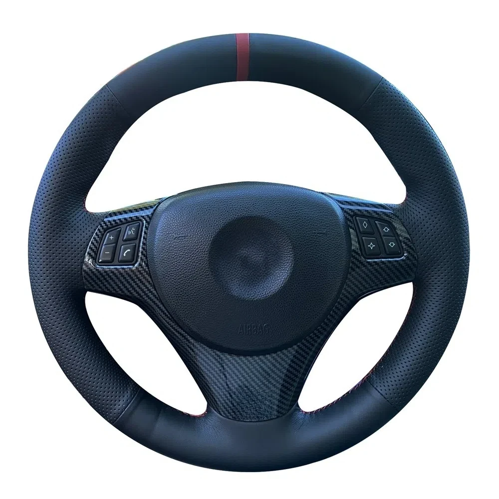 Customized Braid Car Steering Wheel Cover Anti-Slip Artificial Leather For BMW M Sport M3 E87 E81 E82 E88 X1 E84 E90 E91 E92 E93