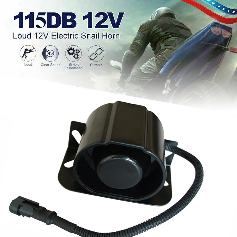 12V-80V 25W Universal Loud Trumpet Alarm Horn Speaker Warning Alarm Reversing Horn for Car Truck Bus Van Boat Vehicle