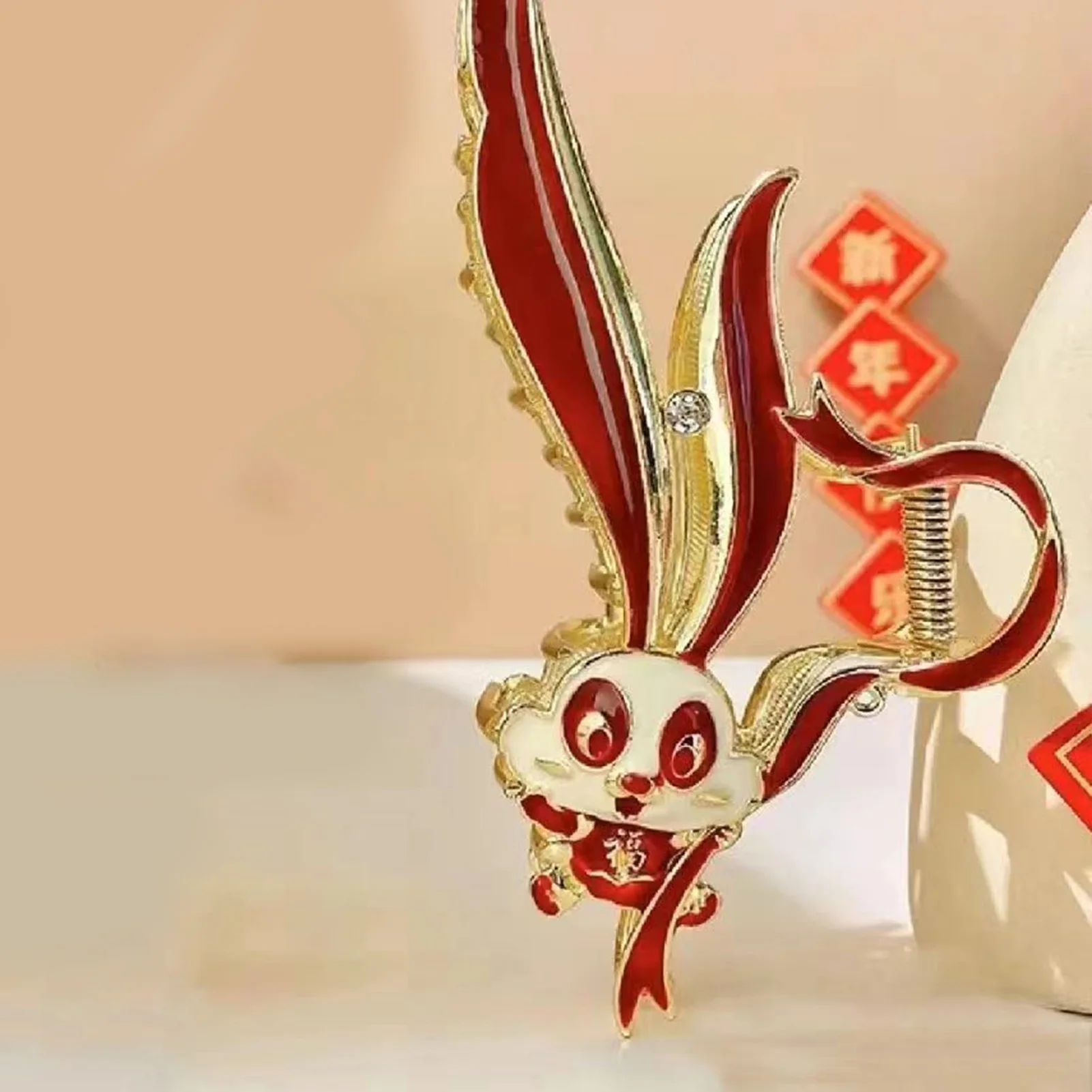 دبوس شعر على شكل أرنب بوبي على شكل مخلب شعر للنساء، مشبك شعر من خليط معدني واسع الأسنان، إكسسوارات للشعر للنساء والفتيات #5