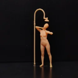 1/64 1/43 Scale Model Resin Shower Girl+shower Uncolored Miniature Diorama Hand-painted T515