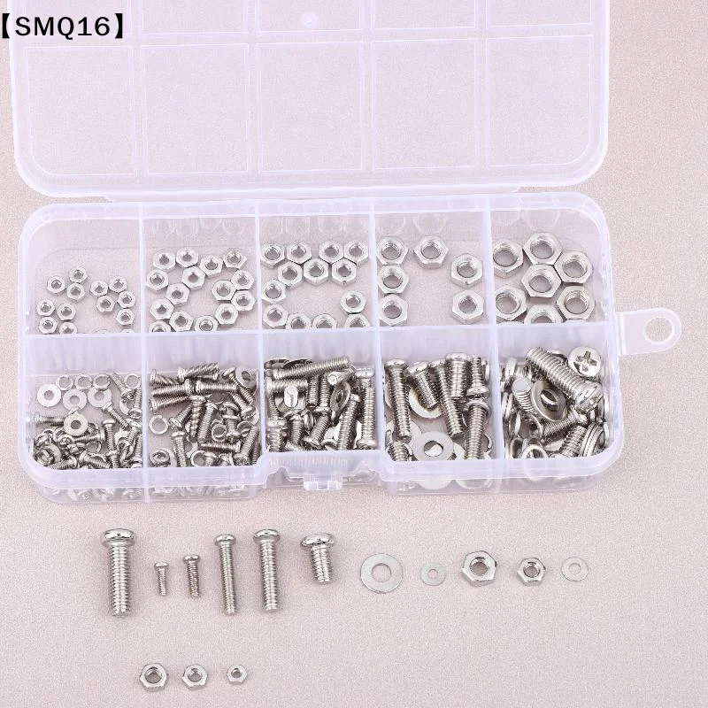320Pcs Screws Nuts Washers Assortment Kit Rustproof Metric Hardware Set M2 M2.5 M3 M4 M5 For DIY Home Repair Industrial Use【SMQ】