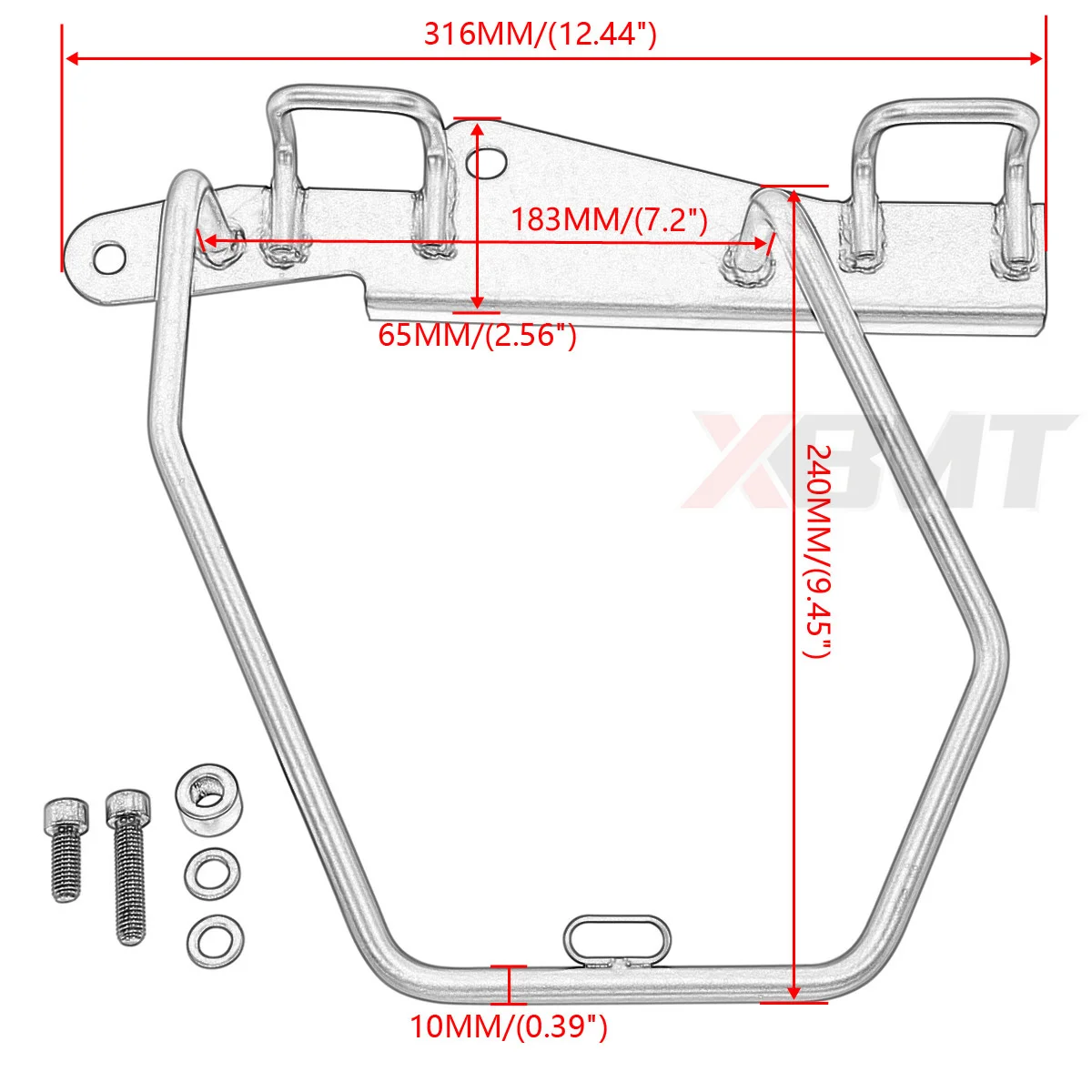 Motorcycle Left Side Bag Mounting Bracket Vintage Side Bag Travel Bag Support For Honda CL250 CL300 CL500 CL 250 500 2023-2024