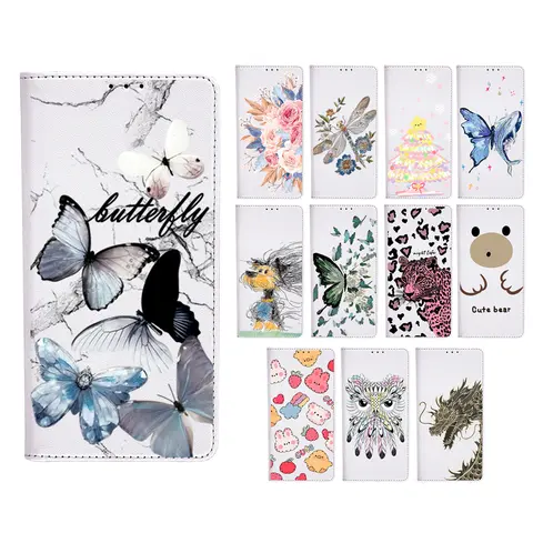 Magnet Flip Card Stand Leather Case for Realme C71 C75 C67 C61 C55 C53 C51 C35 C33 C31 C25 C25S C21Y C25Y Painted Pattern Cover