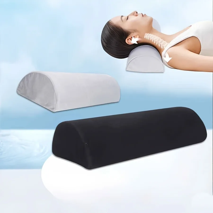 Semi-Circular Pillow Foot Pillow Cervical Pillow Lumbar Pillow Cushion Throw Pillow High-Rebound Sponge Core Removable Washable