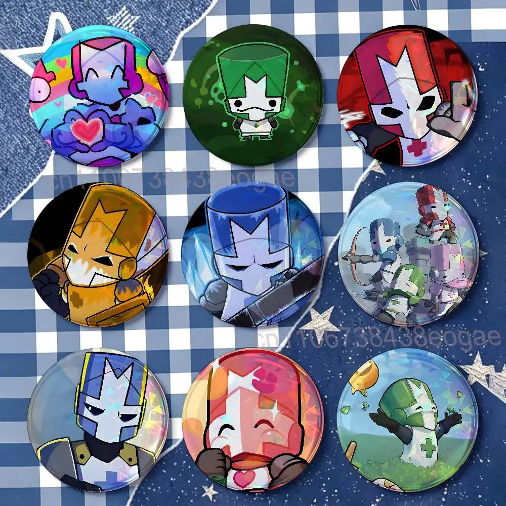 C-Castle Crashers Badges 25 32 44 58 75 mm Round Customizable Wholesale Fan goods Self-made fan freebies