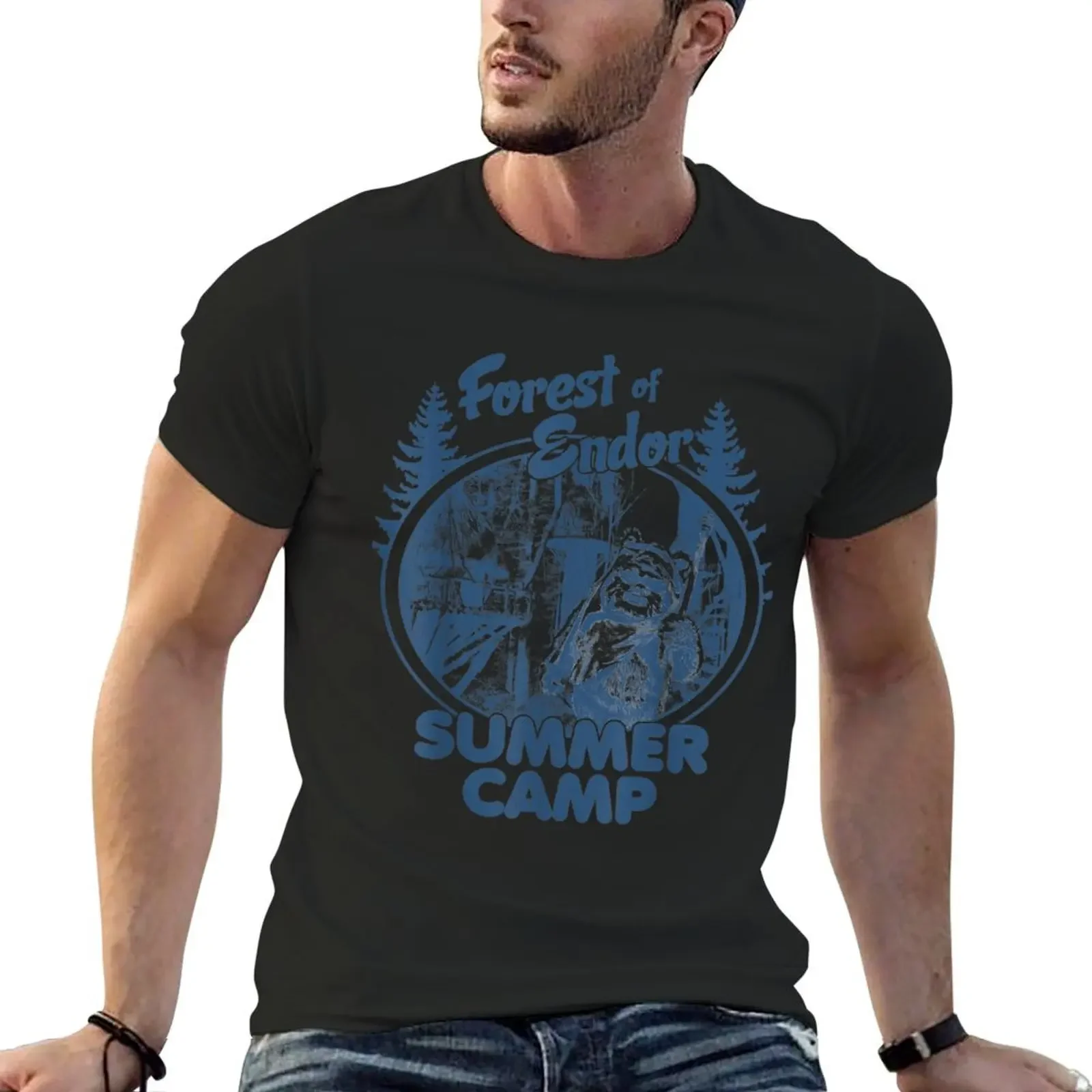 

Wicket Ewok Endor Foret Summer Camp T-Shirt cotton graphic tees graphic t shirts oversized t shirt clothing for men