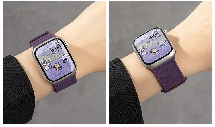 Silikonarmband für Apple Watch 46mm 42mm 49 45mm 41mm 44 40mm Magnetisches Band für IWatch Ultra 4/3/2 Series 12 11 10 9 8 7 6 SE 5 – Detail 10