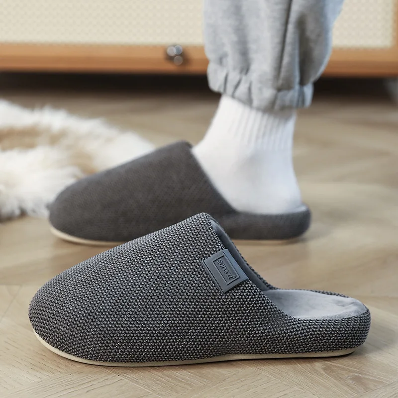 

New Winter Slippers Men and Women Indoor Warm House Furry Soft Bottom Plush Trendy Flats Cotton Shoes Nonslip Slip-On Fluffy
