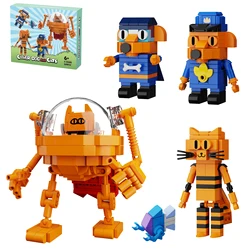 Dogness Man Cartoon Cats Petey Building Block Kit 5PCS Creative Cute Game Figures Robot Toys Children Fans Birthday Gifts