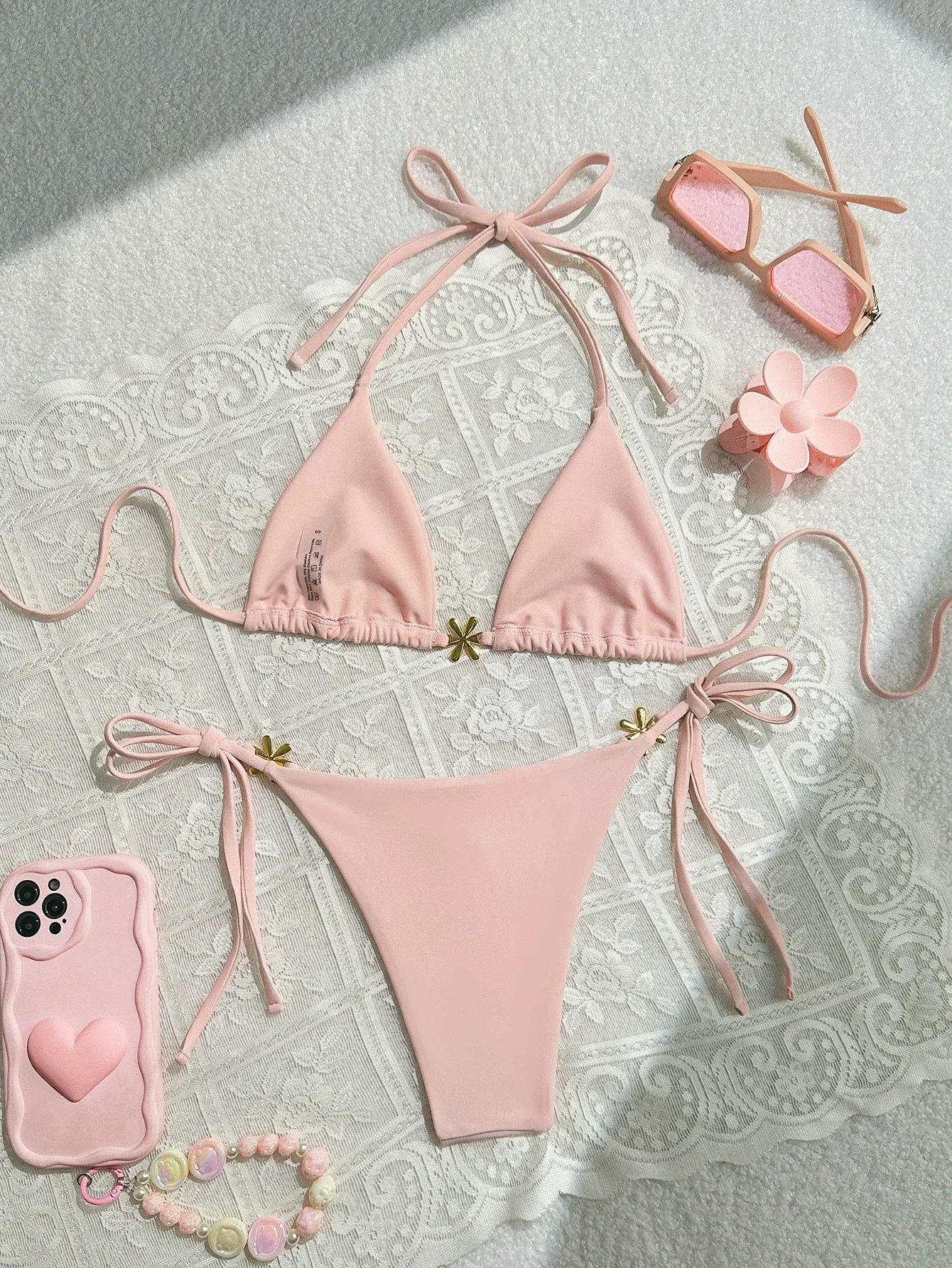 2026 Halter String Bikini 2026 Women Triangle Swimwear Female Sexy Swimsuit Solid Bathers Swimming Bathing Swim Suit Beachwear