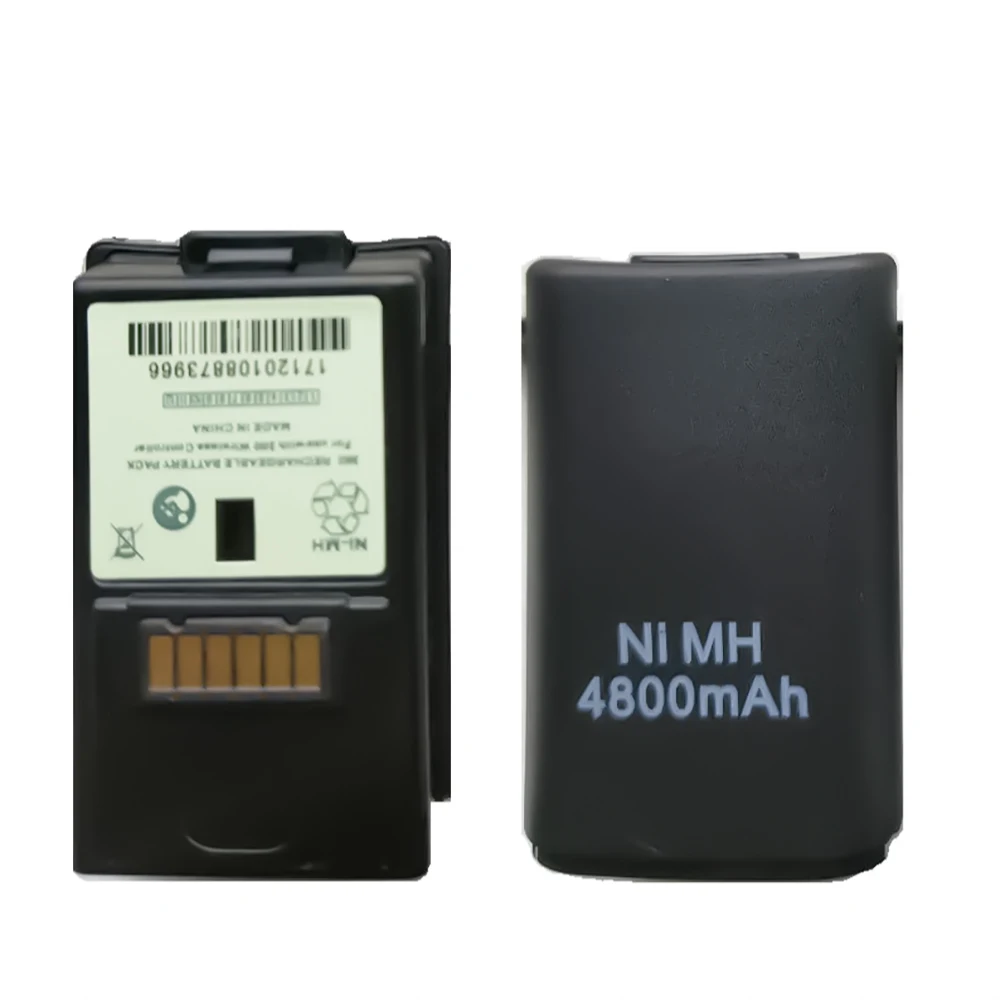 Per Xbox 360 360 Controller di Gioco Wireless Periferiche e Controller per Videogiochi Sostituzione Della Batteria Pack con supporto di Ricarica + cavo di ricarica + 2x4800 mAh batterie