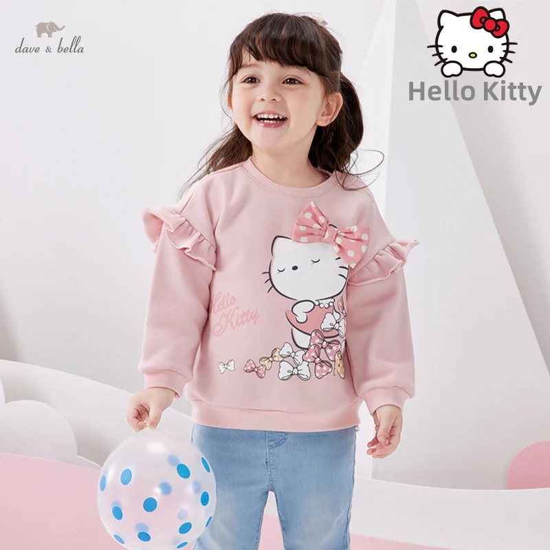 

Hello Kitty Dave Bella Spring Autumn Cartoon Sweatshirts Baby Girls Cute Children Tops Kids Girl Fashion Tees DB1220846 DBM20297