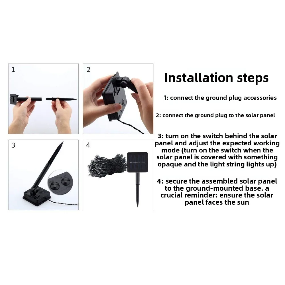 Luci solari impermeabili a forma di fiore 7m/12m Ghirlande solari bianche calde Luce 100 LED Accensione/spegnimento automatico Lampada solare fiore di ciliegio