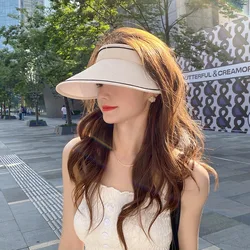 Summer Top Empty Sun Hat for Women Wide Brim Cap Beach Anti-ultraviolet Visor Hat Girl Ladies Caps UV Protection Sun Hat