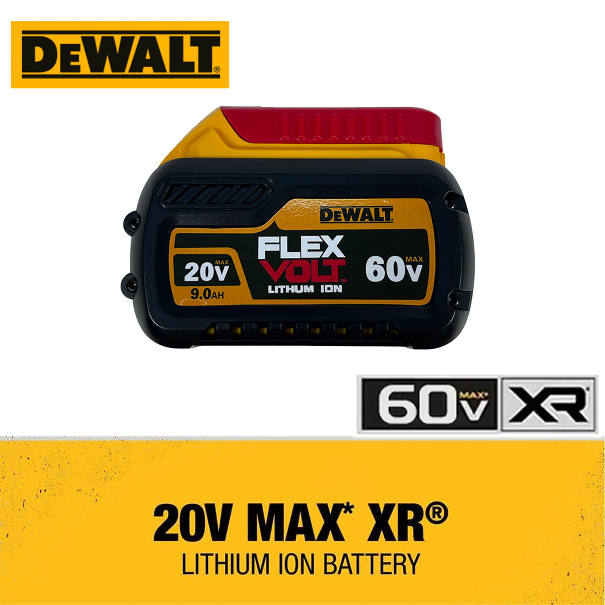 بطارية ديوالت 9Ah BCD609G FLEXVOLT 20 فولت/60 فولت ليثيوم أيون قابلة للشحن مجموعة أدوات كهربائية لاسلكية بديلة