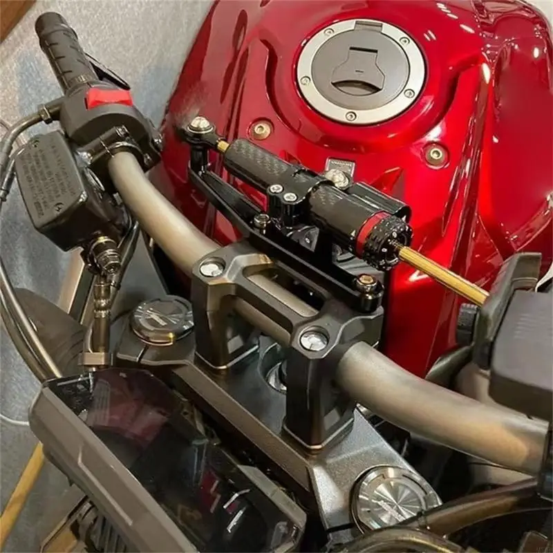 M76E Motorrad-Lenkungsdämpferstabilisator mit Ösenanschlüssen, einstellbarem Widerstand und kurzem 252-mm-Körper für die Straße – Detail 2