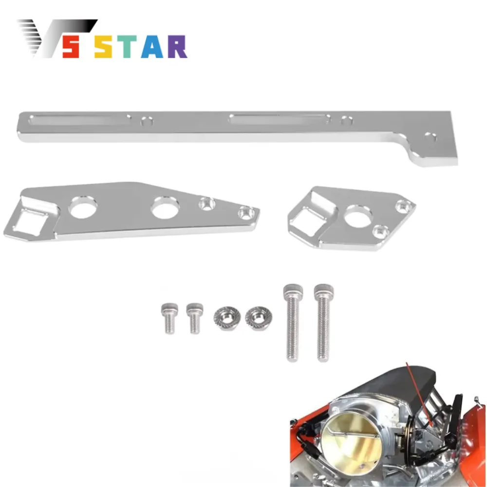 

Высококачественный алюминиевый кронштейн троса дроссельной заслонки LS1, регулируемый для впускного коллектора из листового металла 102 мм, серебристый TB-1027