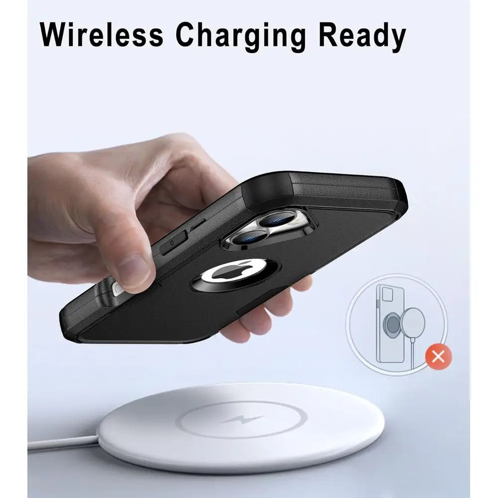 for iPhone 16 Case with Belt Clip Holster,2X Screen Protector, Heavy Duty Protection,Military-Grade Protection,Anti-Drop,Shockpr