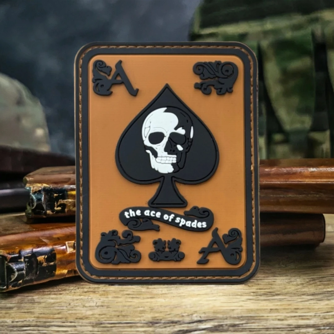 Salt Peak parche táctico bucle y PVC Ace of Spades para mochila - imagen 2