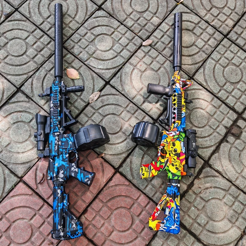 M416 M4A1 Electric Gel Ball Blaster Toy Gun Outdoor Shooting Sport Bullet Gun Model Toys Gift for Kids Adults (Bullets Excluded)