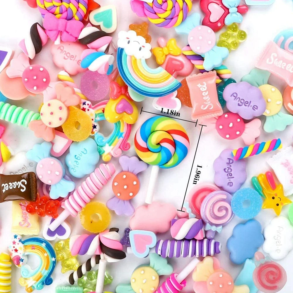 lightweight resin kawaii for hairpin keychain crafts candy charm scrapbooking supplies nail decoration slime charms phone charm