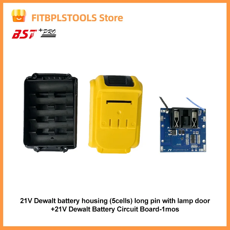 DC 21V  power tool manual lithium-ion battery protection board BMS circuit board+housing bracket