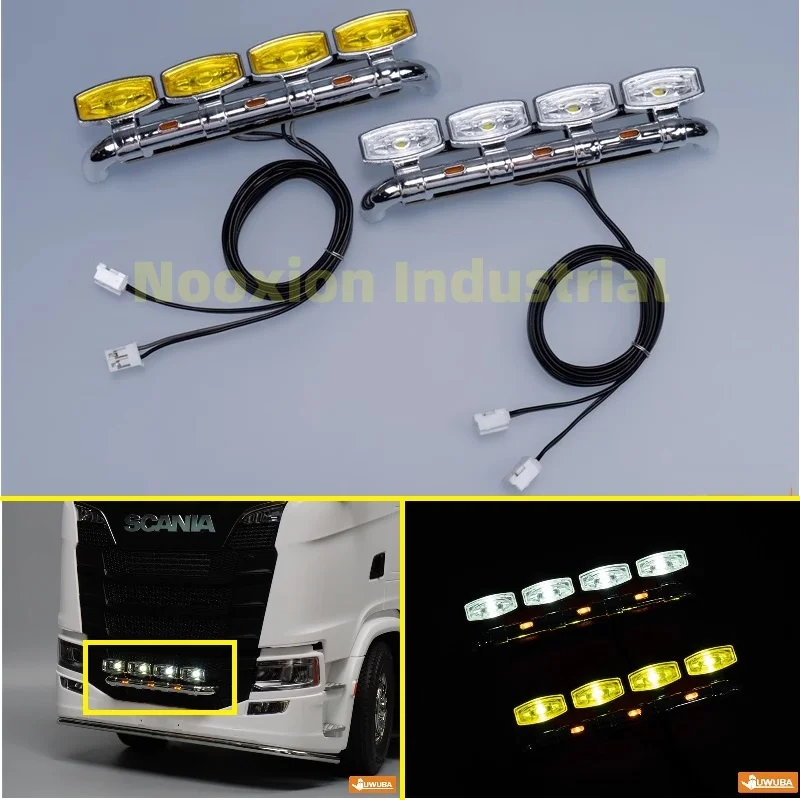 Truck Model Spotlights Front Bumper Spotlight for 1/14 Tamiya RC Dump Truck SCANIA 770S 56368 Car Accessories