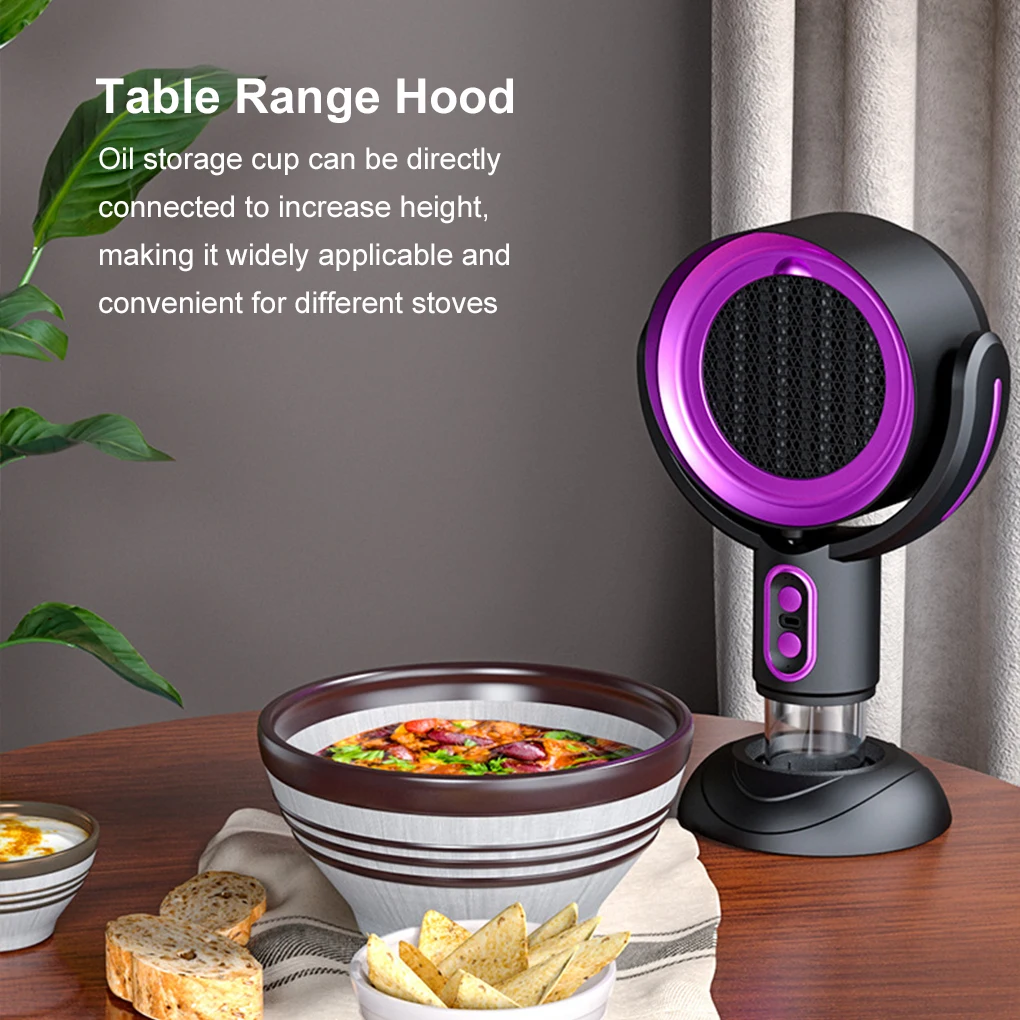 Extractor de aire de escritorio portátil, máquina para fumar olla caliente doméstica, mesa ajustable, recargable por USB, ventilador para barbacoa y cocina para el hogar