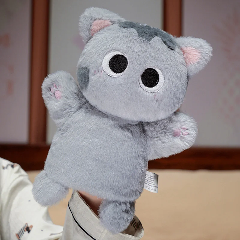 TreasuringU, nuevo títere de mano de gato siamés, muñecos de gato de animales, muñeco de mano de felpa, juguetes de aprendizaje para educación temprana, regalo de cumpleaños y Navidad