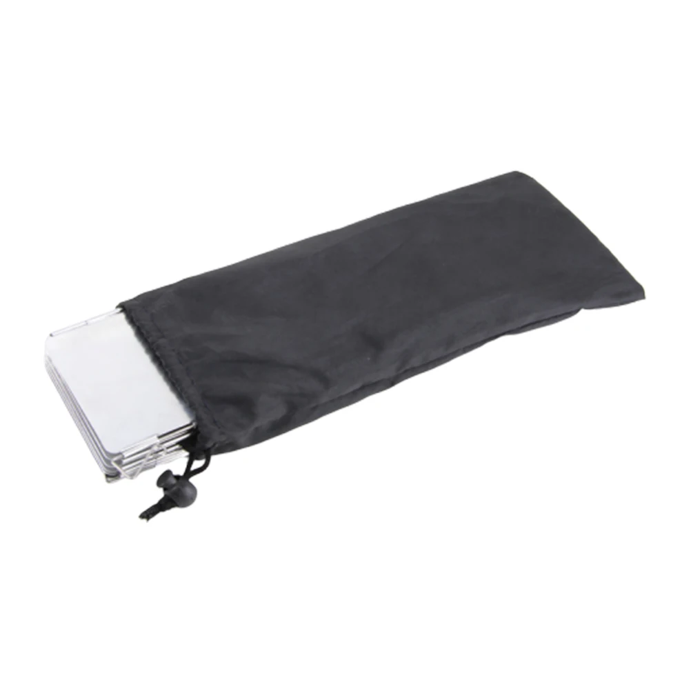 

8Pcs Wind Shield Camping Foldable Alloy Outdoor Wind Block for Picnic Hiking Barbecue Fuel Saving Portable Design Silver