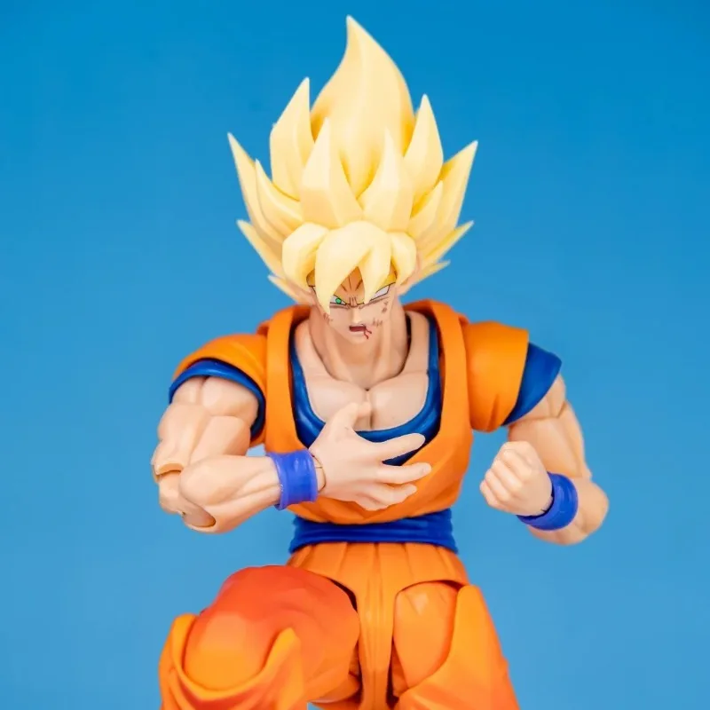 【24-hour Shipping】GM Studio Dragon Ball SHF Super Saiyan Son Goku Head Sculpt Accessory Pack (Straight Hair / Flowing Hair) view 2