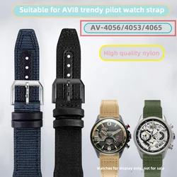 Suitable for AVI8 trendy pilot watch AV-4056AV-4065AV-4063 high-quality nylon leather bottom men's watch with accessories20 22mm