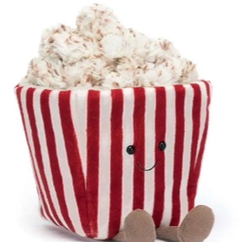 JELLYCAT Cute British Popcorn Plush Toy Comforting Stuffed Animal Gift For Girlfriend Soft Snuggly Toy Cartoon Character