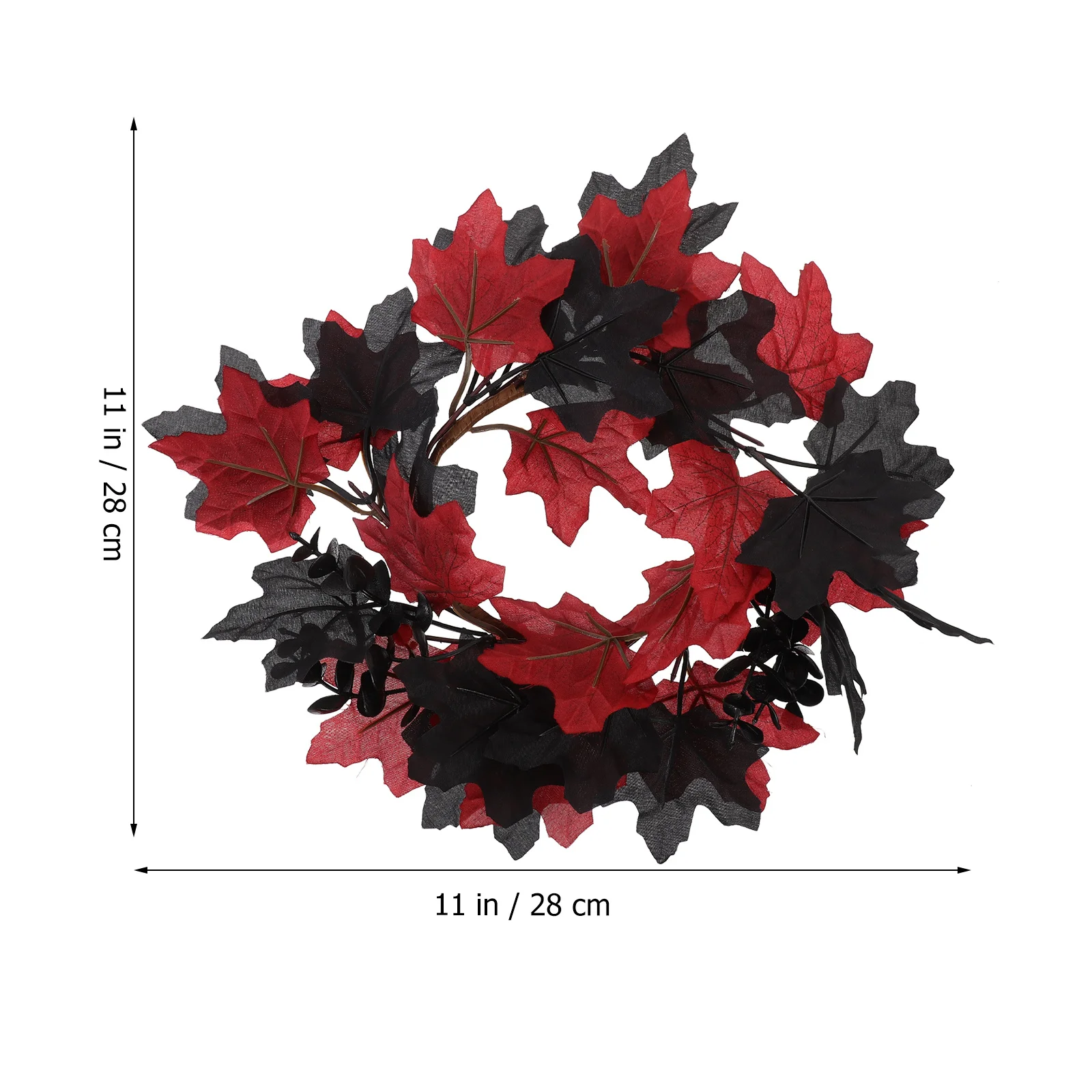

Halloween Maple Leaf Wreath Artificial Cloth Material Indoor Outdoor Hanging Decoration Decorative Halloween Garland