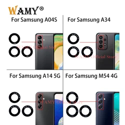 WAMY Rear Back Camera Glass Lens for Samsung A03 A03s A04 Core A04s A04E A14 A24 A34 A54 A13 A23 4G 5G M14 M54 M12 With Ahesive