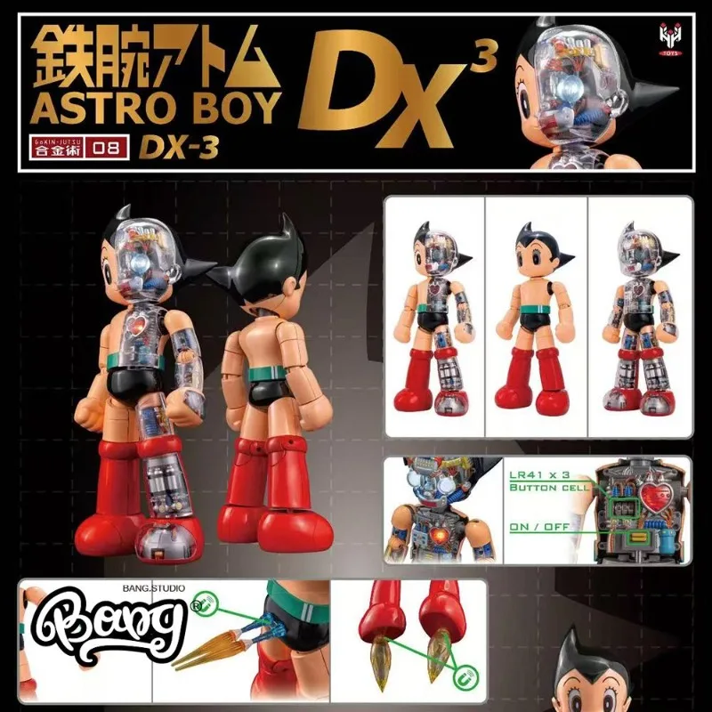 

Original HHTOYS Atongmu Alloy DX-3 Transparent Mechanical Interior Movable Mecha Figurine As A Children's Gift in Stock