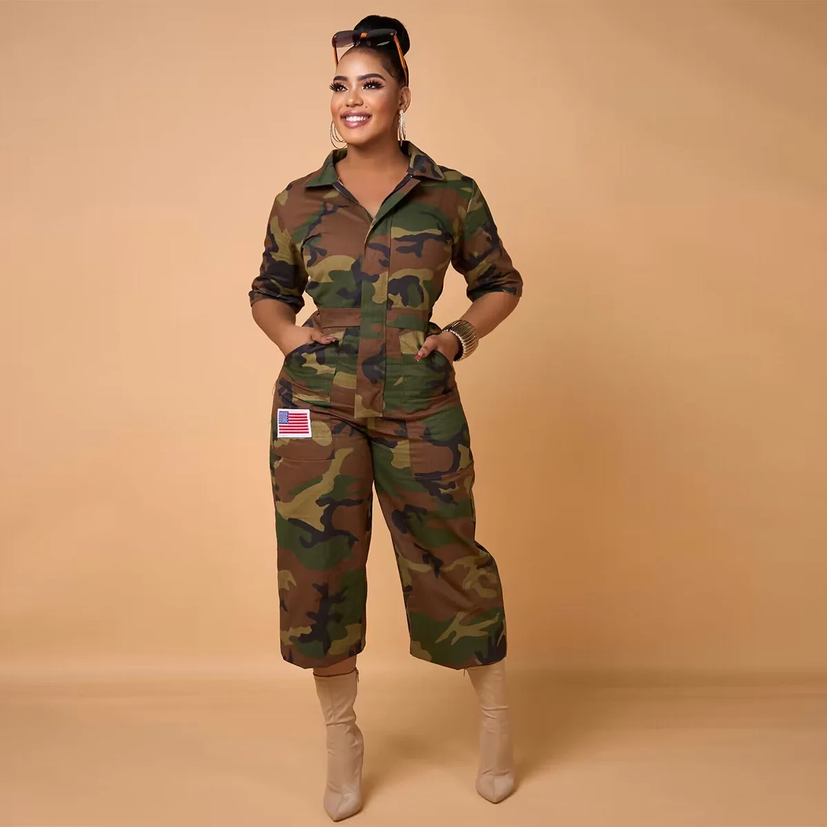 Camo Baggy Jumpsuits Camouflage Pants One Piece Y2K Streetwear Denim Jean Jumpsuit 2023 Fashion Winter Cargo Loose Jumpsuits