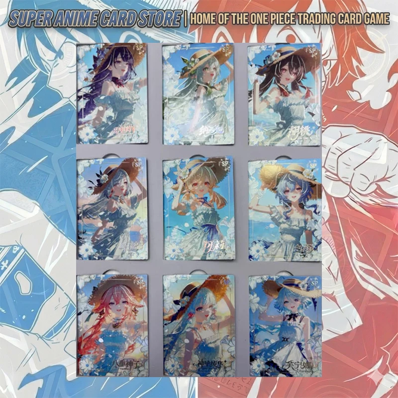 Japanese Anime Goddess Story  SSP chk QR SP RK Card Set Hu Tao Zhongli Kamisato Ayaka Yae Miko Raiden Shogun Collectible Cards