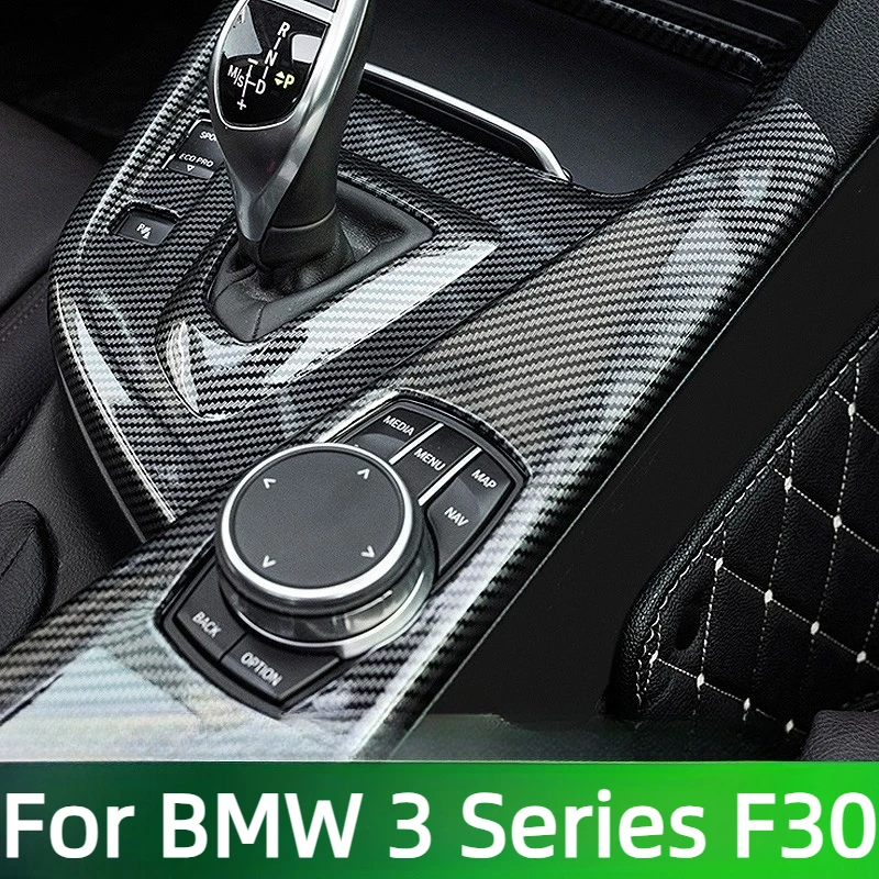 Carbon Fiber Texture Interior Trim For BMW 3 Series F30 Accessories 2019/2018 Anti-Scratch Shockproof Non-Reflective 2012-2017