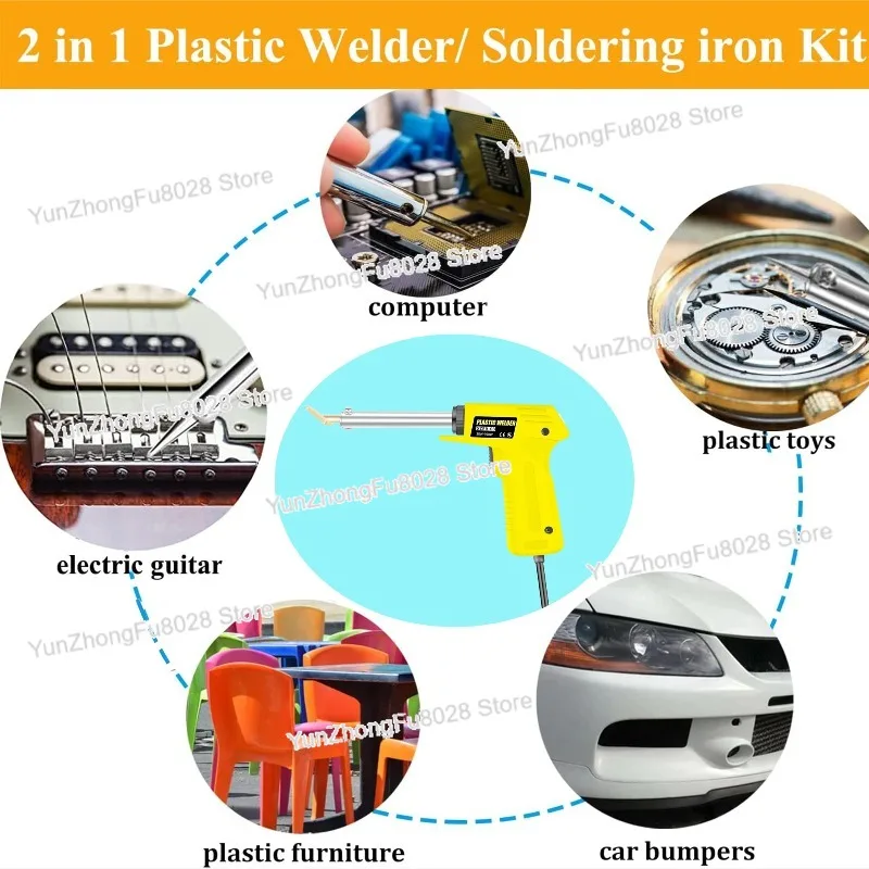 

100W-30W Plastic Welding Kit Plastic Welder Soldering Iron Kit for Car Bumper Bumper,Dashboard, Kayak with accessories