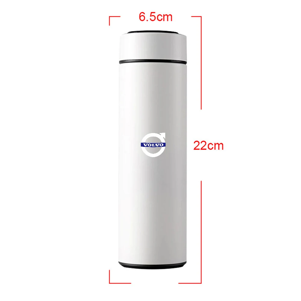 1pcs Car Digital Intelligent Thermos Cup For Volvo R Design T6 AWD C30 C40 C50 C70 S40 S60 S70 S80 S90 V40 V50 V60 V70 V90 XC30