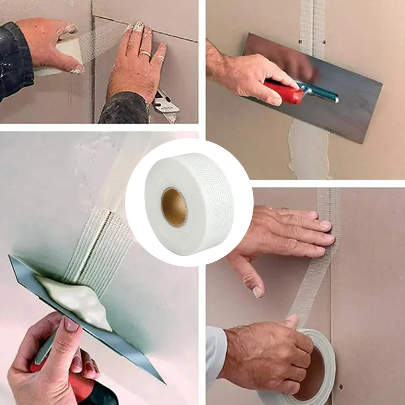 25M Self Adhesive Mesh Tape Fiberglass Adhesive Tape Strong Reinforced Tape Wall Cracks Decorative Mesh High Viscosity Tape
