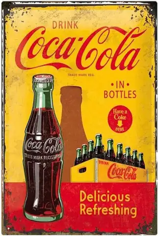 Metal Tin Sign Delicious Crisp Vintage Poster, Home Garage Bar Pub Kitchen Outdoor Retro Art  Decorative Wall