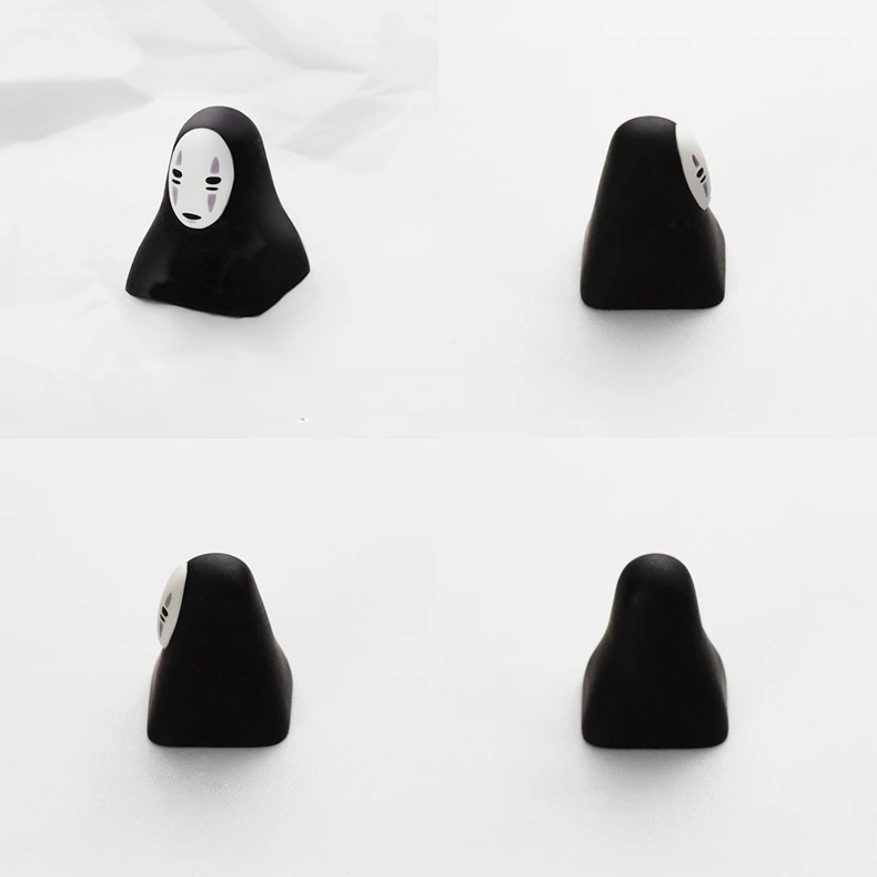 Animal Keycaps Resin 3D Handmade Personalize No Face Man Black Artisan Keycap for Pc Gamer Mechanical Keyboard Gift Cherry MX