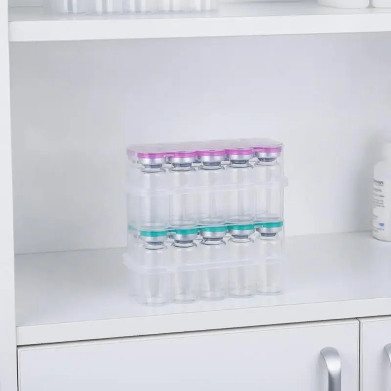 Peptide Storage Case Leakproof Mini Vial Holder Fits 3/5/7/10/20ml Bottles Portable for Cosmetic Peptide Storage 1Pcs