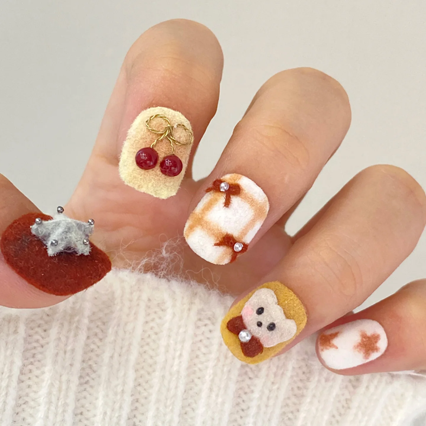 TSZS 2025 12 colori caramelle colore polvere di velluto per unghie inverno carino INS blu rosa velluto polvere per unghie salone di arte del chiodo fai da te