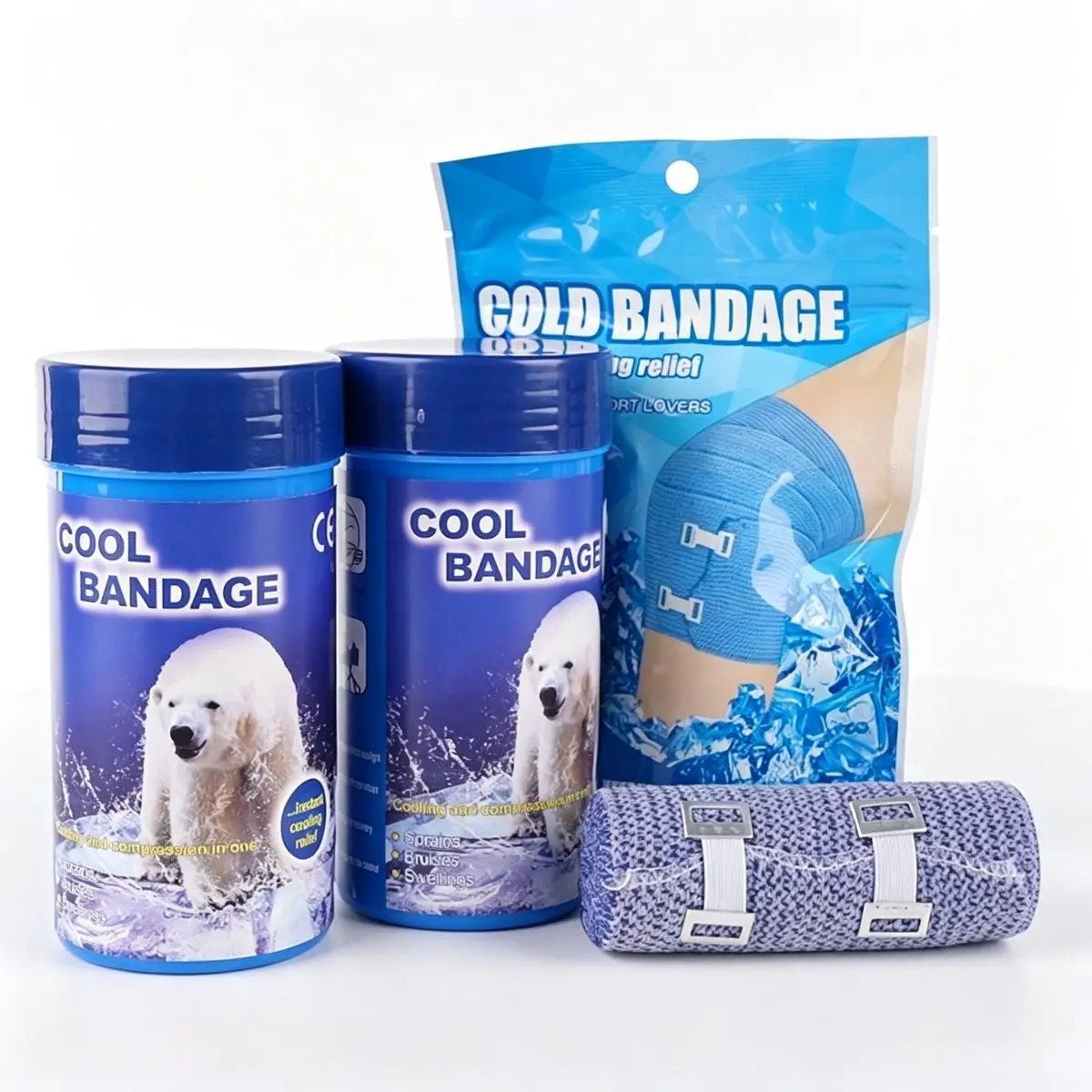 Cooling Reusable Elastic Sports Ice Bandage; Elastic Wraps Suitable for Various Outdoor Sports Cooling Bandage Ideal for Summer