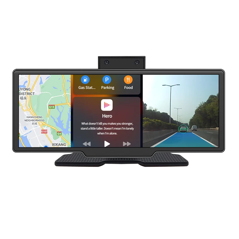 

Car Video Recorder 4k 9.3inch Portable Wireless Carplay Navigation Display Dash Cam DVR Night Vision Drive Recorder Car Player