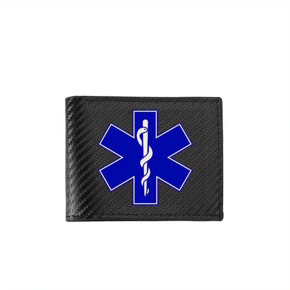 

Синяя звезда, медицинский символ, змеевый персонал, мужские кошельки, простой бизнес, современный стильный дизайн с принтом, подарки для отца, парня C